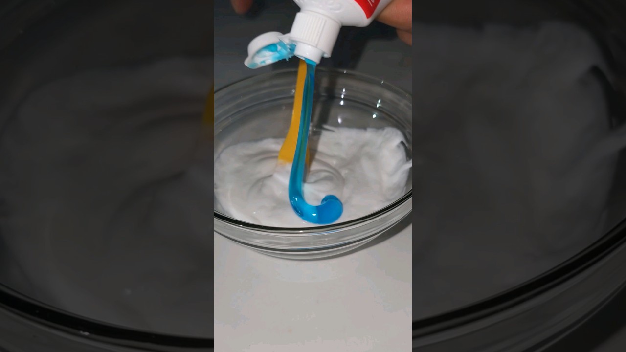 slime toothpaste #slime #shorts #experiment