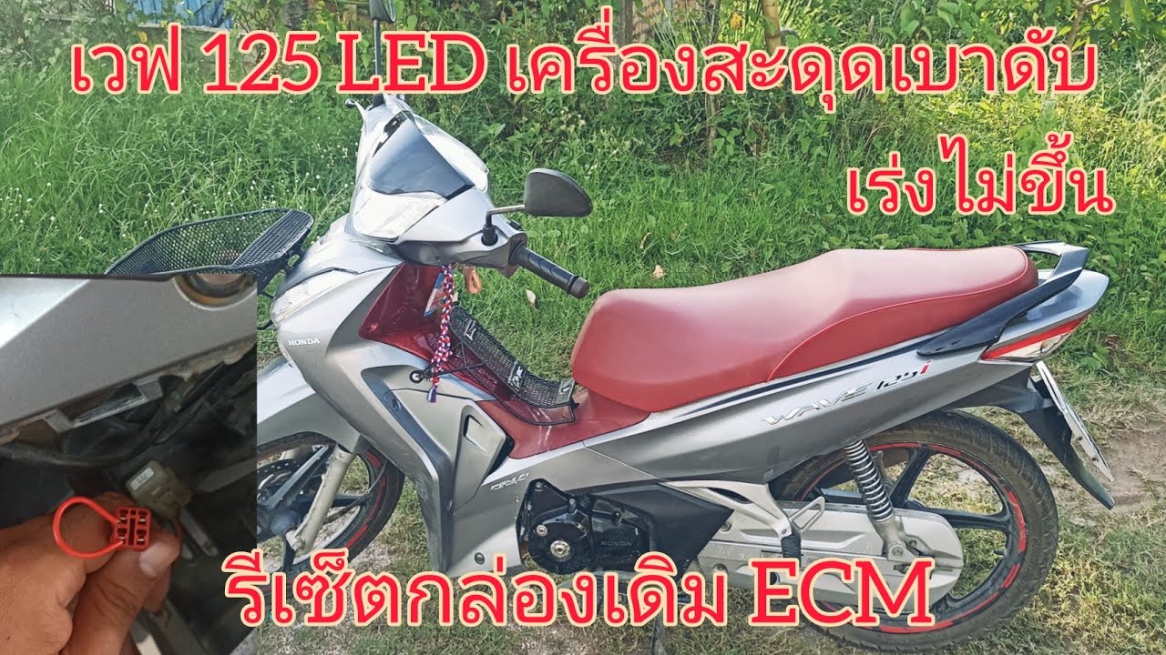 เวฟ125 LED เครื่องสะดุด เดินเบา/ดับ/เร่งไม่ขึ้น แก้ไขด้วยวิธีรีเซ็ตกล่องเดิม กล่อง ECM