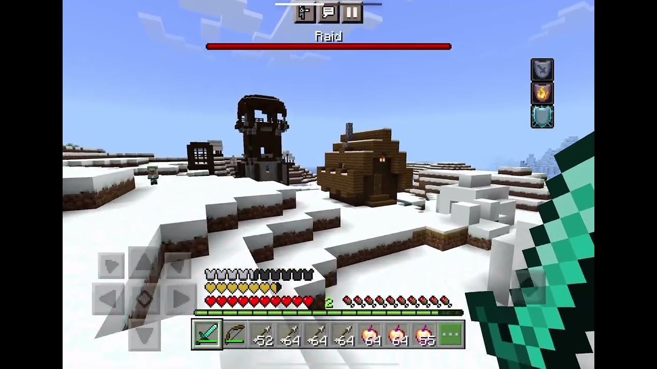 Snowy Village raid Minecraft￼