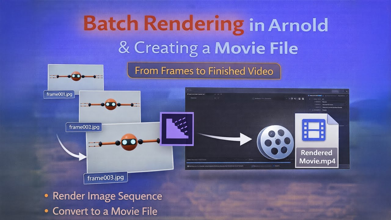 Batch Rendering in Arnold + Creating a Movie File
