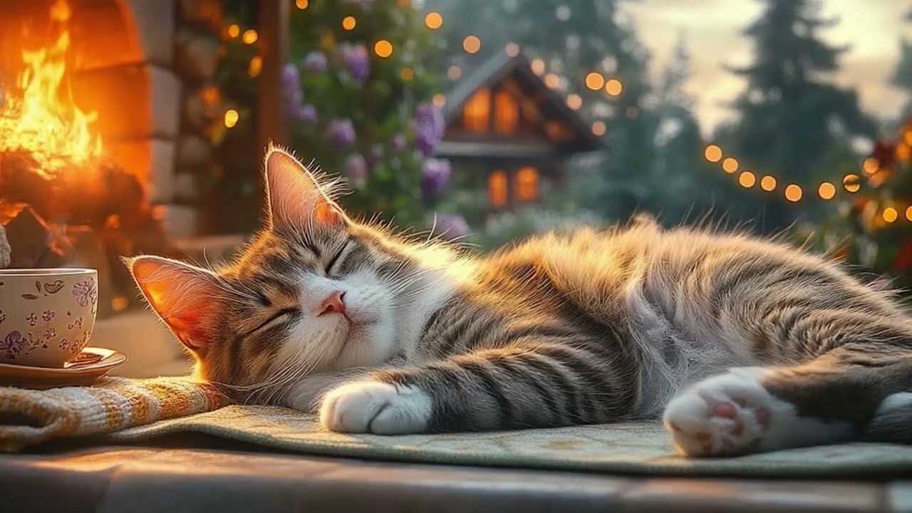 Cat’s Favorite Music 🍃 Cat Sleep Music & Cozy Evening Ambience Guiding Cat Relaxation