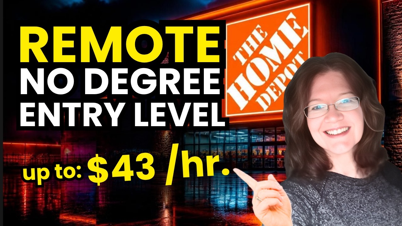 Remote Jobs at Home Depot + MORE !  No Degree/Little Experience/Entry Level Remote Jobs Now Hiring