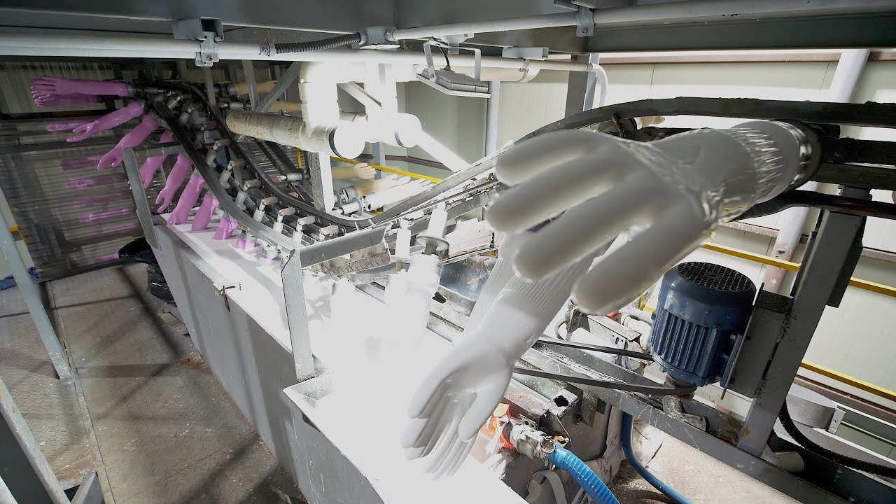 쫀쫀한 고무장갑 만드는 과정. 한국의 고무장갑 공장 I How to make a Korean rubber glove