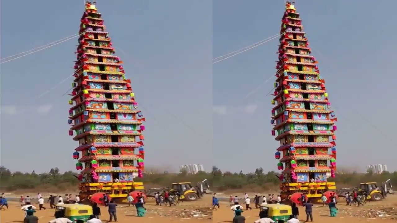 Huskur jatra l Rathosthavam in Huskur l Beautiful Rathosthavam l World's Tallest Chariot l Nj24 Medi