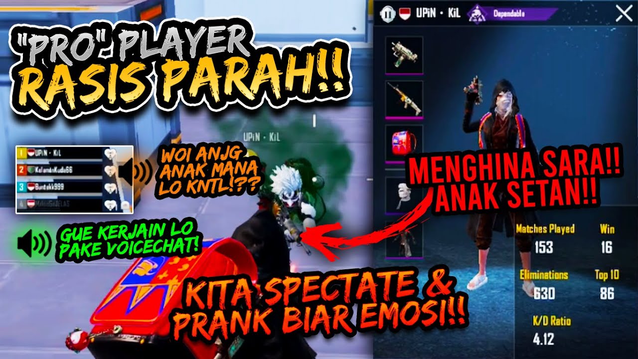 PLAYER INI RASIS PARAH NGEHINA SUKU! PRO TAPI MULUT KAYAK SETAN! GUA KERJAIN DI AKHIR | PUBG MOBILE