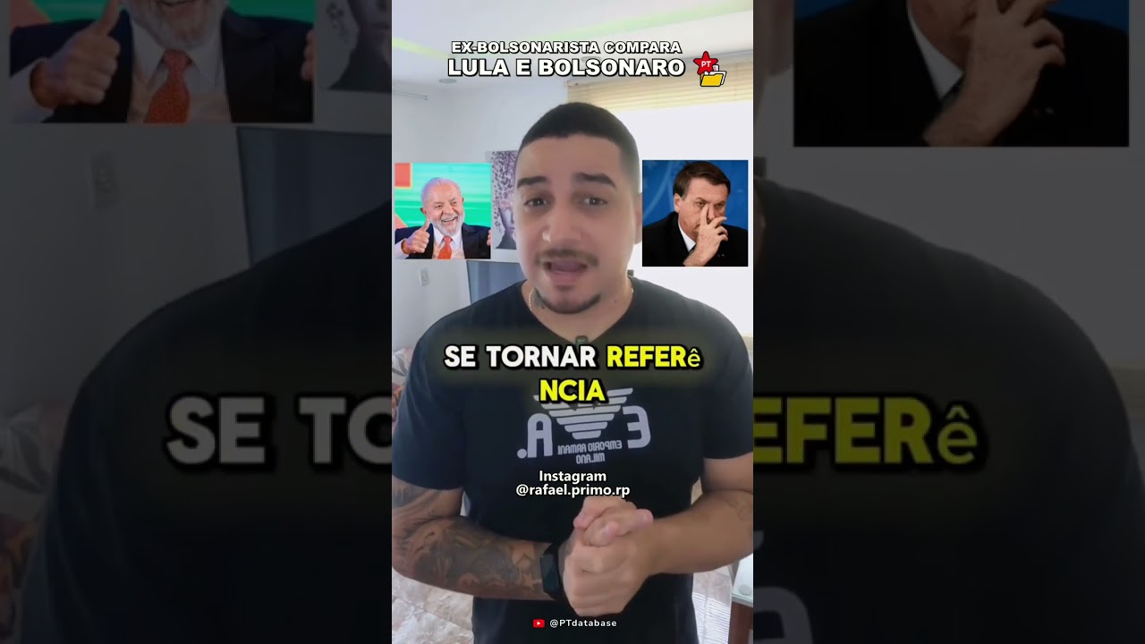 EX-BOLSONARISTA FAZ COMPARAÇÃO ENTRE LULA E BOLSONARO