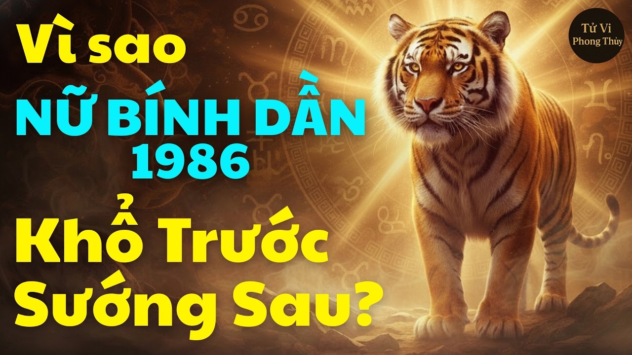 🐯 Số Mệnh Nữ Bính Dần 1986: Nửa Đời Trắc Trở – Hậu Vận Giàu Sang Khó Ai Sánh #tuvi #phongthuy