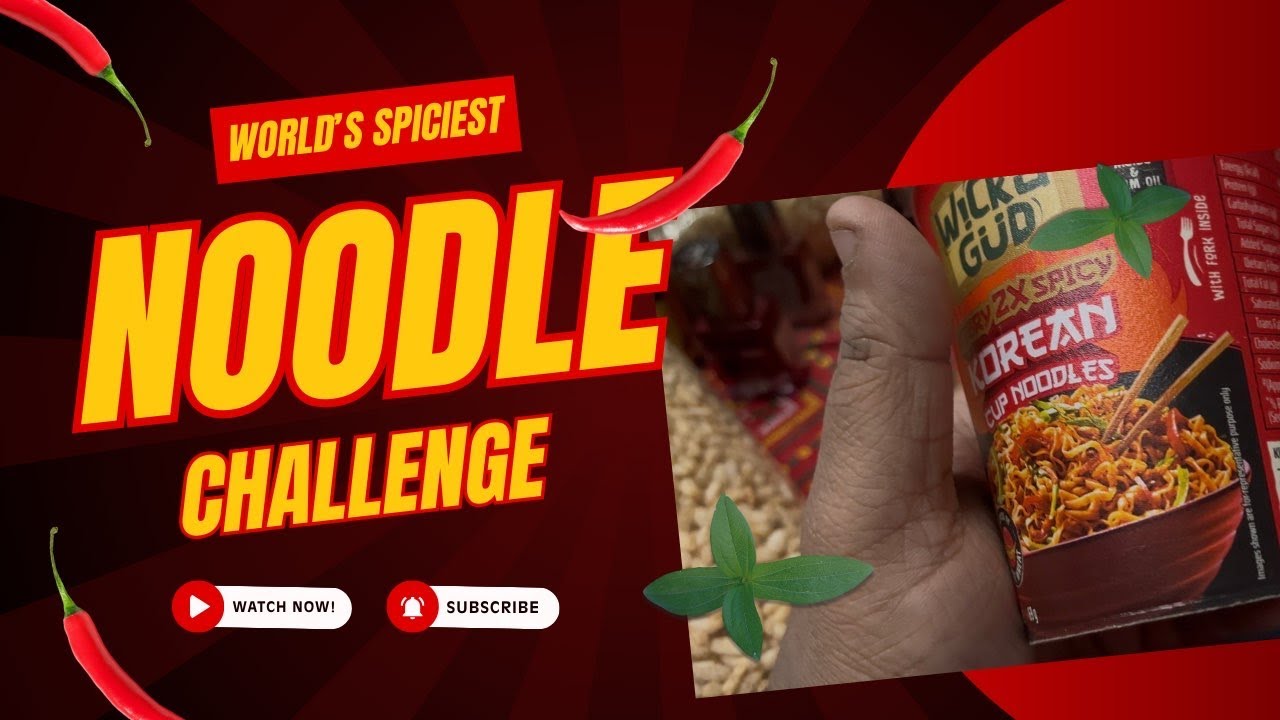 Eating the Worlds spiciest noodles🍝challenge