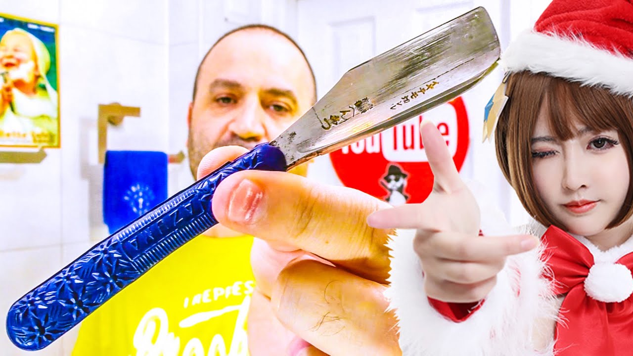 💈 Японская ОПАСНАЯ подруга в субботнем бритье: Henkotsu Kamisori Razor, Yaqi Brush, Wickham, Floid