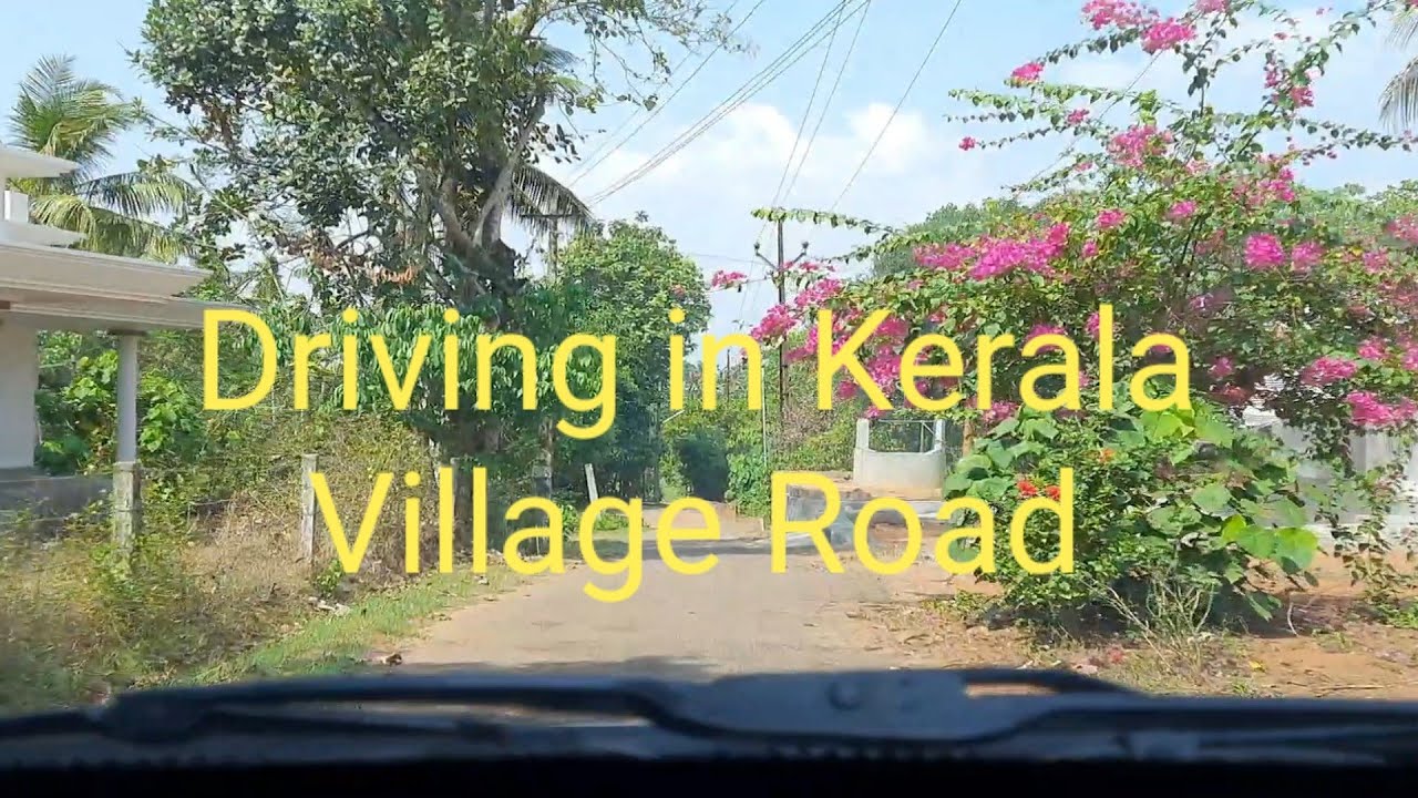 Driving in Kerala village road I Chalakudy, Kerala I