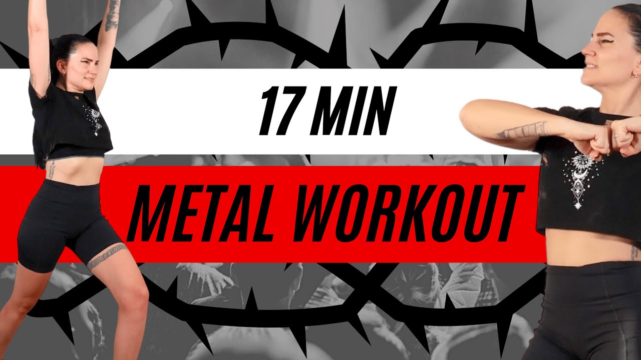 17 MIN INTENSE METAL(CORE)/NU METAL WORKOUT | Super Sweaty Full Body Cardio | No equipment🔥