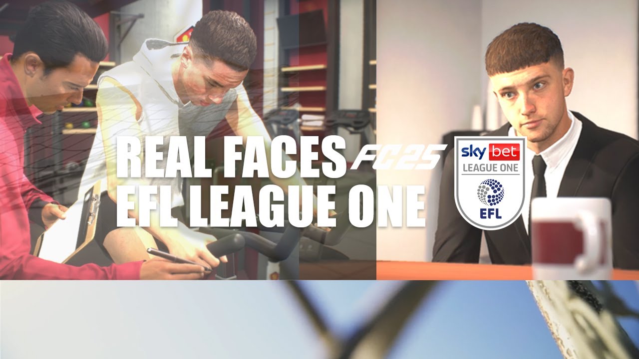 REAL FACES OF EFL LEAGUE ONE PLAYERS FC 25