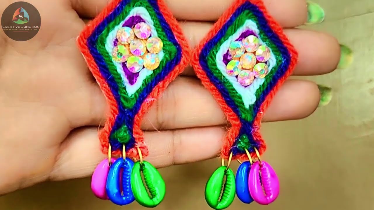 Makar Sankranti Special Earrings  Easy Handmade Design