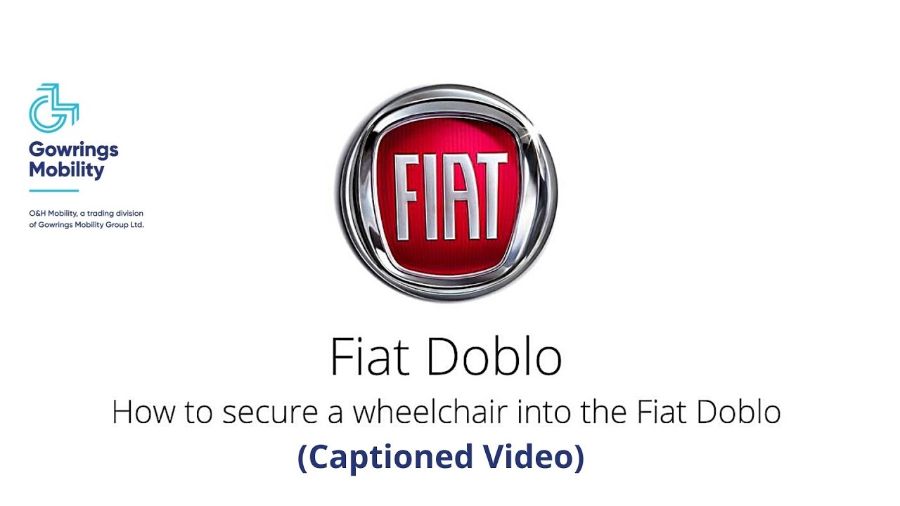 GowringsVersa Fiat Doblo WAV  - How to safely secure a wheelchair in vehicle(Captioned Video)