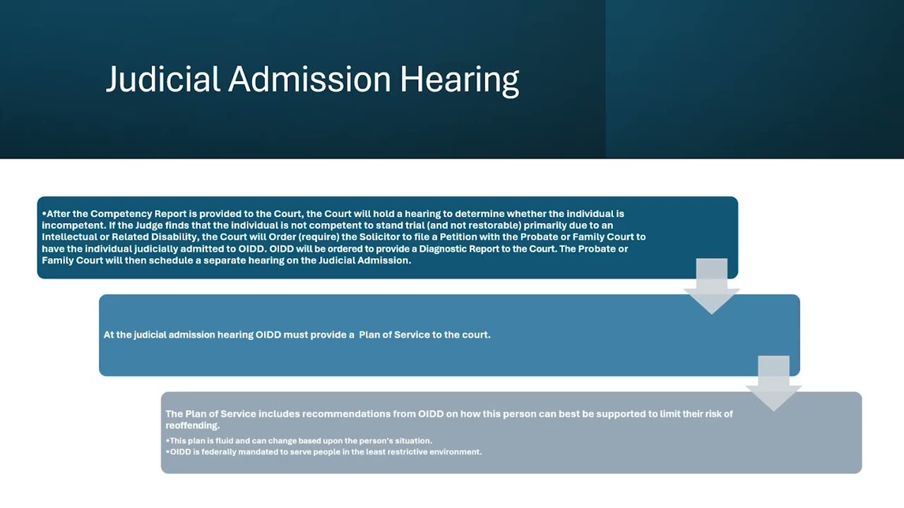 OIDD Connection Series with Residential Providers Judicial Admissions