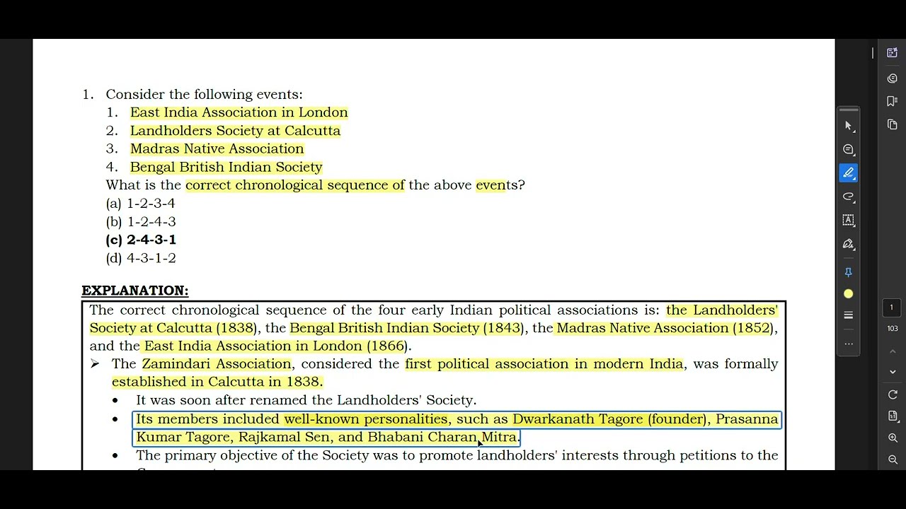 Modern History Discussion for UPSC