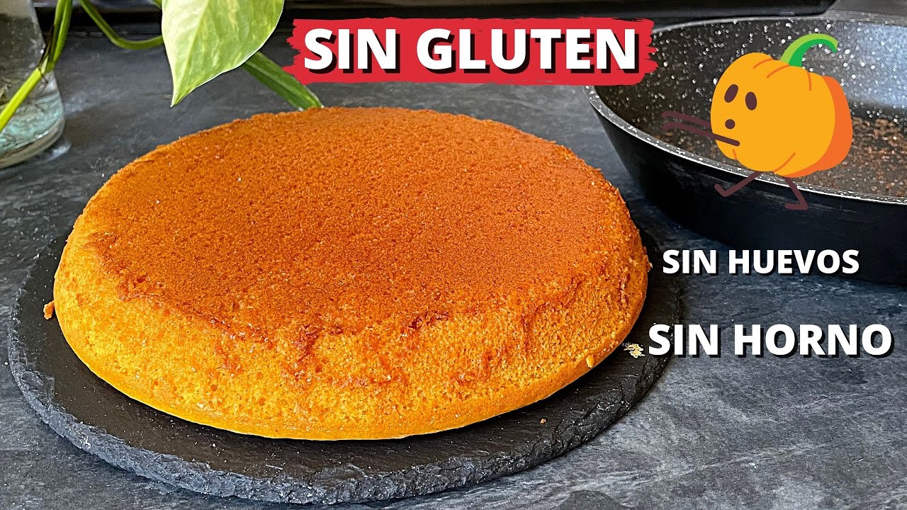🎃ESPONJOSO!! Bizcocho de calabaza SIN GLUTEN , SIN HUEVOS , SIN HORNO (Por poco dinero)