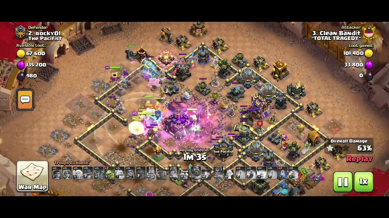 This too strong.. Coc Clan War th15 vs th17 attack strategy 💯😱😱 