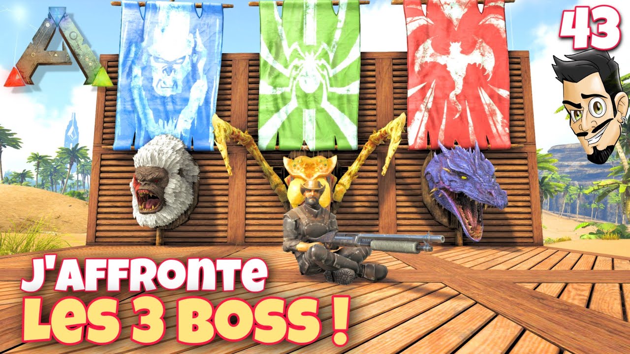JE COMBATS LES 3 BOSS SUR ARK THE ISLAND FR - Ark Survival Evolved