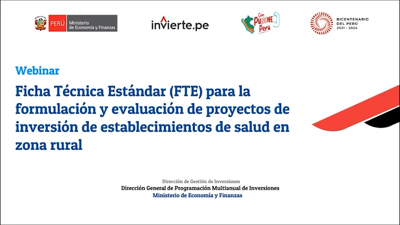 DGPMI: Ficha para la formulación y evaluación de proyectos de inversión de establecimientos de salud