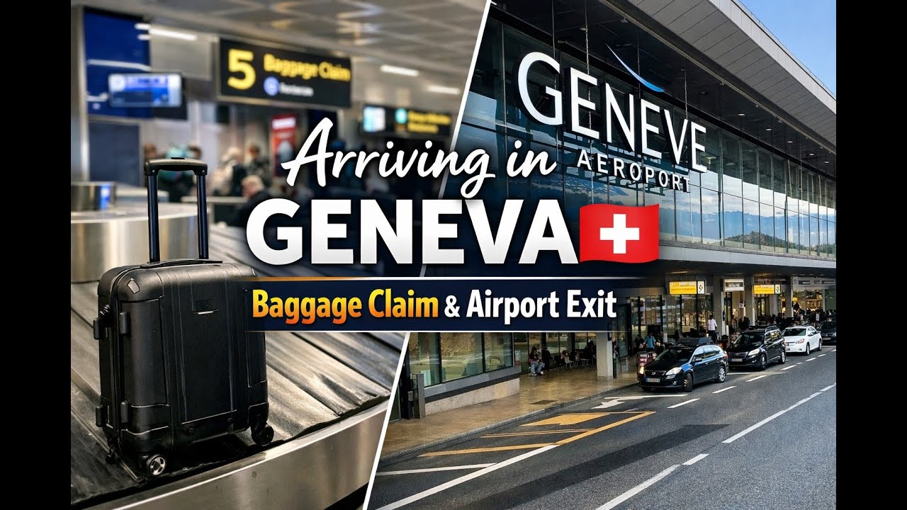 Arriving in Geneva 🇨🇭 | Luggage Pickup + Walking Out of the Airport            #geneva  #Switzerland
