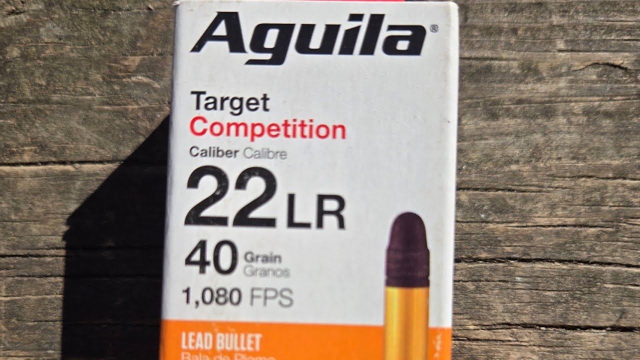 Aguila Target Competition 22lr Ammo at 50yds.