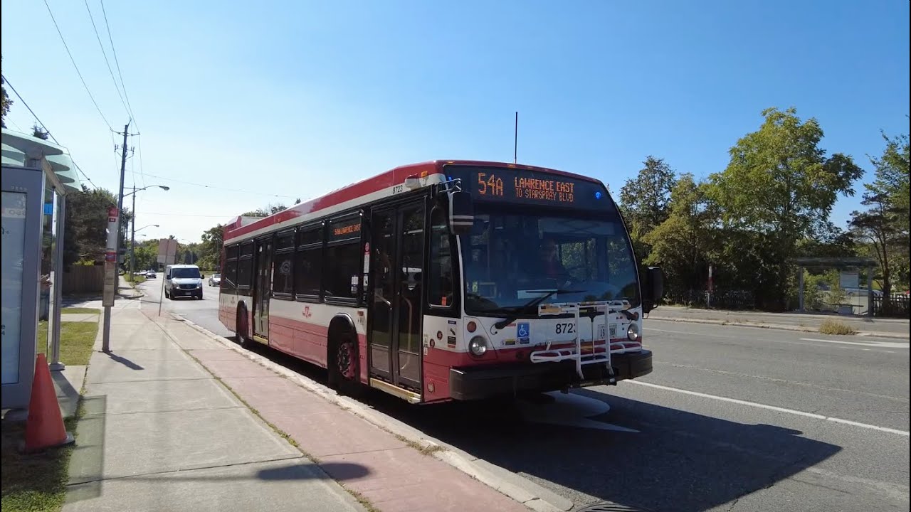 TTC 54A Lawrence East Bus Ride #8723 from Eglinton Stn to Lawrence East & Leslie St 9/20/2023