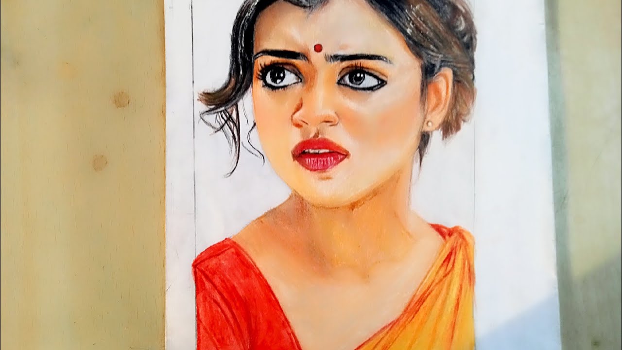 How to draw a Nazriya nazim#colour pencil drawing of Nazriya nazim#nazriya drawing# Nazriya cute