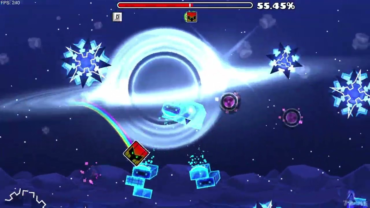 Geometry Dash Insane Demon | Sonic Wave Universe ALL 3 COINS (HuyChoiGeoDat)