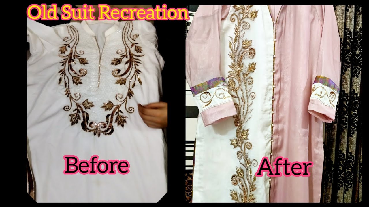 DIY Purani Embroidery Ko Use Karke Bna Diya Designer Kurta😍 @FashionGlaza #fashion #viral #trending