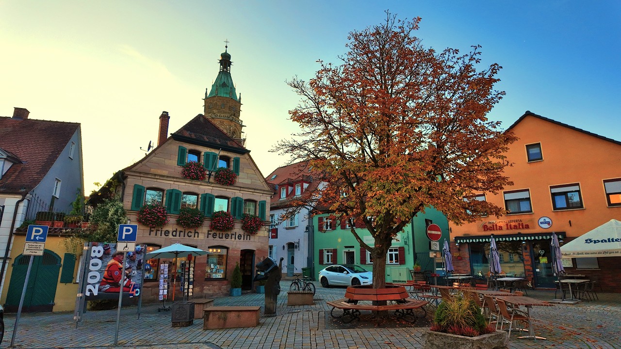 Рот, Германия: Спокойная осенняя прогулка по старому городу | 4K тур по городу