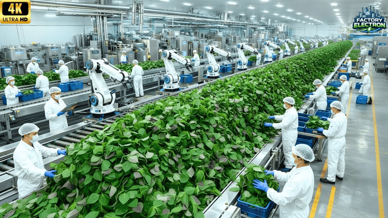 Inside a Modern Perilla Leaf Processing Factory – From Fresh Leaves to Finished Products