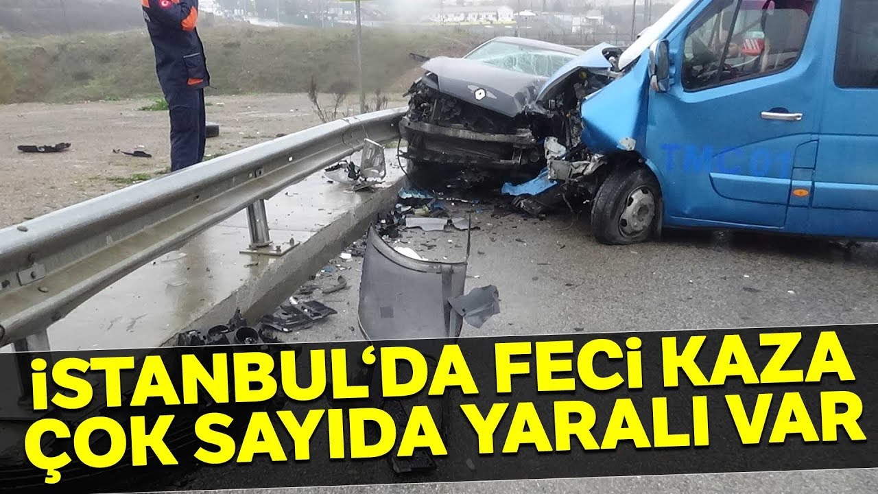 Sancaktepe’de Trafik Kazası, Yolcu Minibüsü İle Otomobil Çarpıştı 1’i Ağır 10 Yaralı