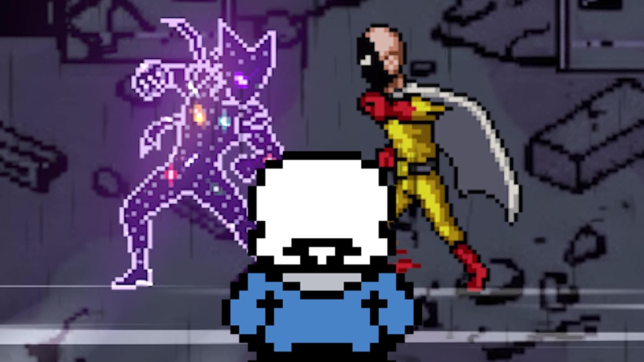 Saitama vs Garou, mas &eacute; Undertale