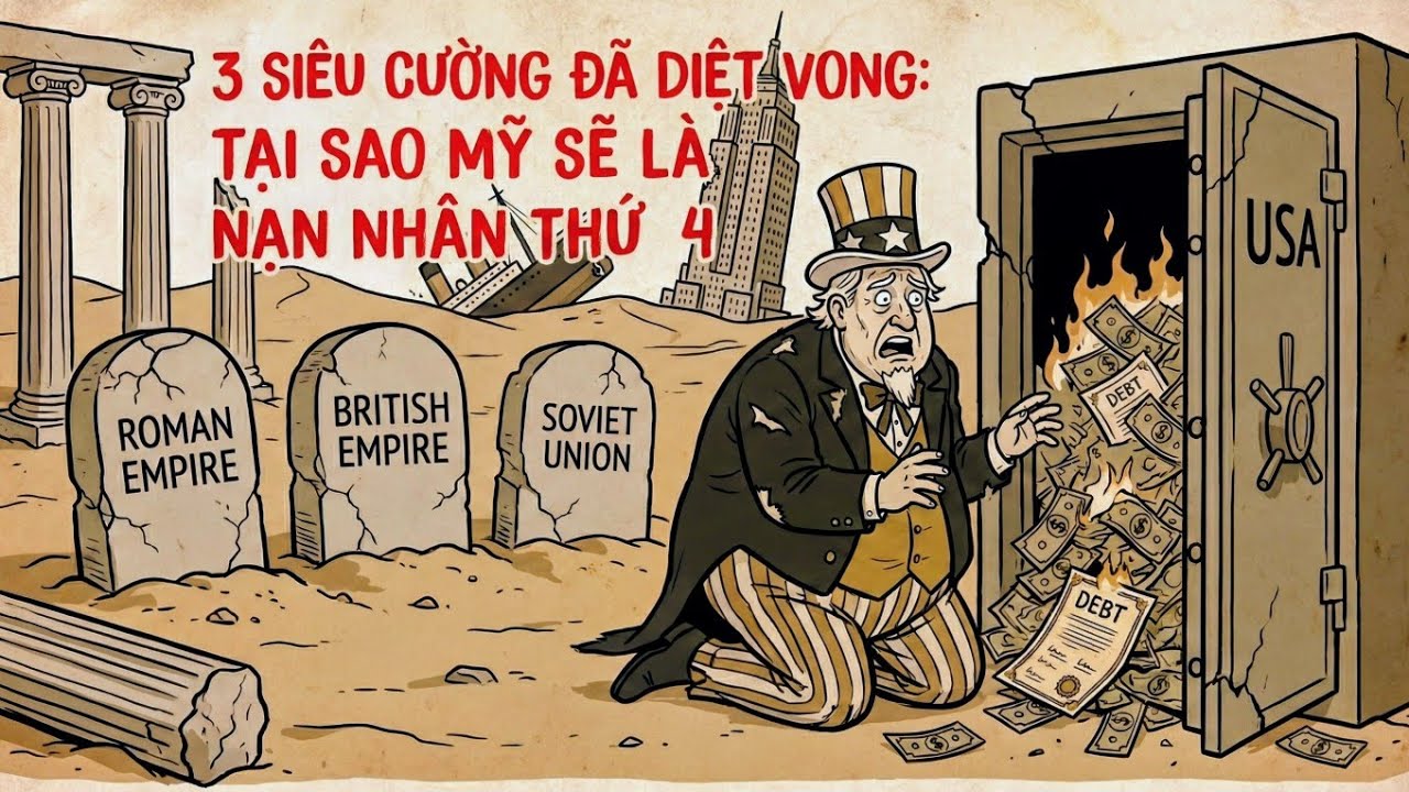 3 Siêu Cường Đã Diệt Vong: Tại Sao Mỹ Sẽ Là Nạn Nhân Thứ 41 quốc | 1%. Kinh tế