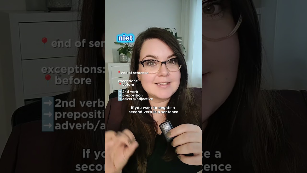 Niet v.s. geen (And where to put it in a sentence!)