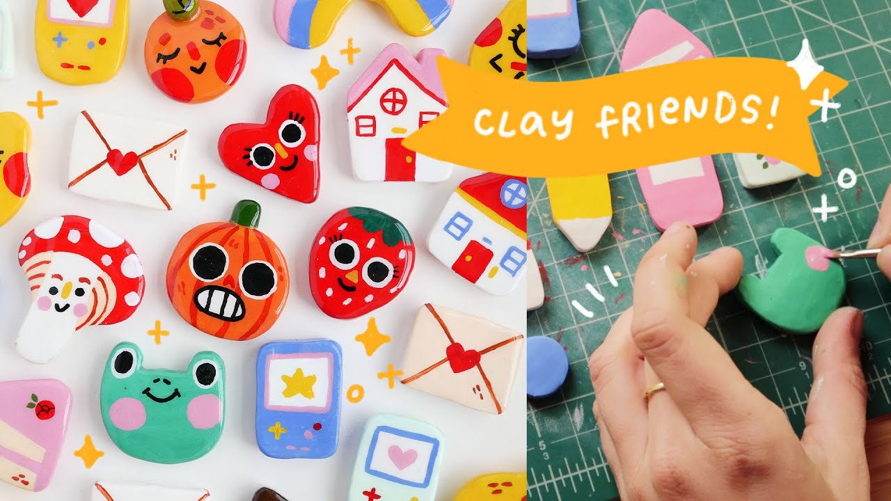 how i make clay pins ☆