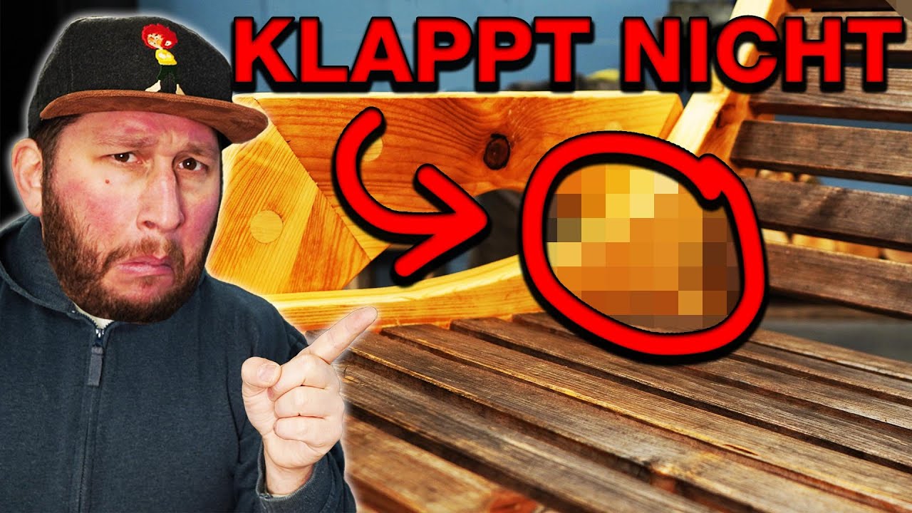 Ich wollte einen Loungestuhl bauen aber es KLAPPT NICHT!!!