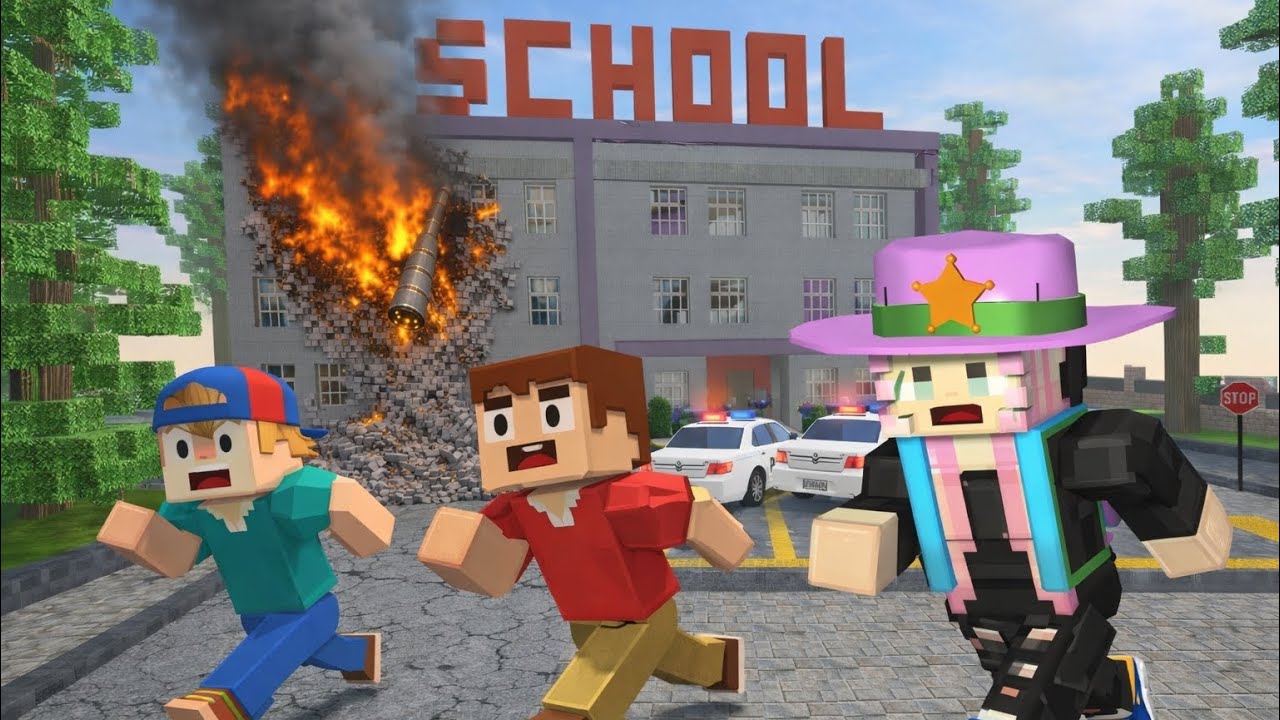 Huge attack on school police 👮 arrest the suspect in school pqrty craft
