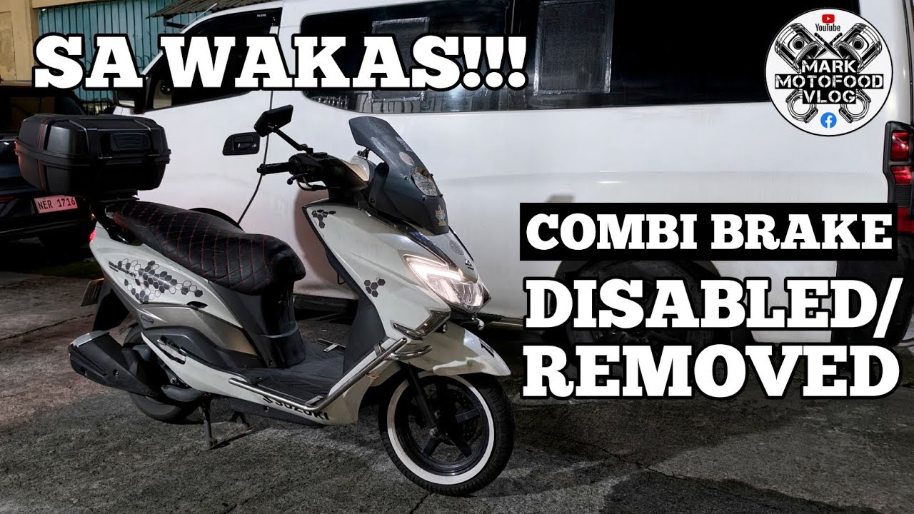 Suzuki Burgman 125 | COMBI BRAKE DISABLED & REMOVED | Mark MotoFood Vlog
