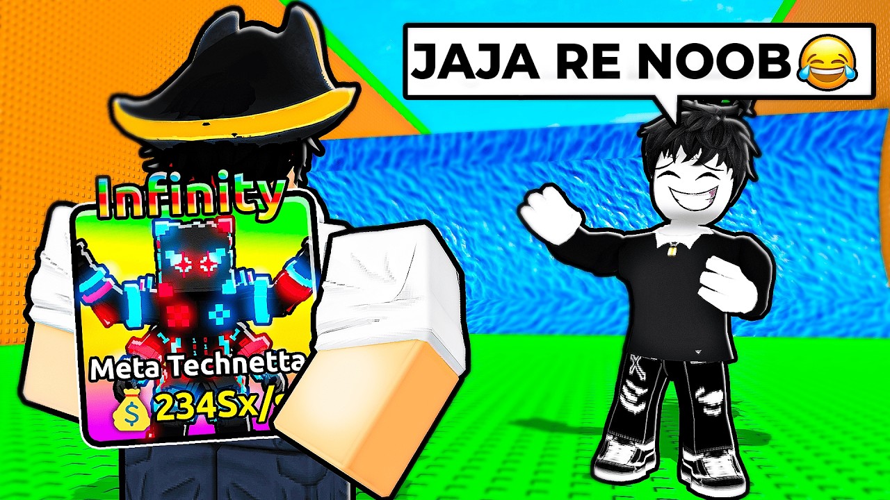 TROLEANDO a un YOUTUBER como NOOB con BRAINROTS INFINITY 😱 | Tsunami Brainrots