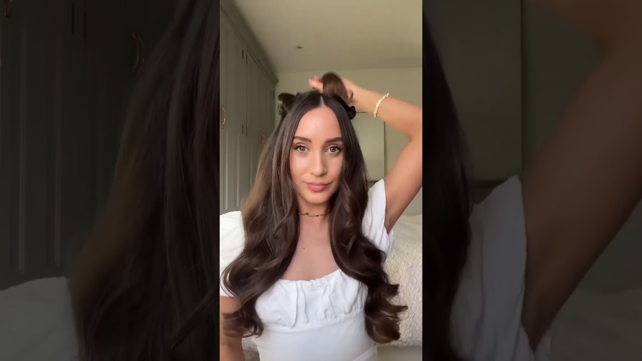 cute bow hairstyle tutorial 💝subscribe for more ❄️tiktok video #makeup #hairstyle #bow #koreanbeauty