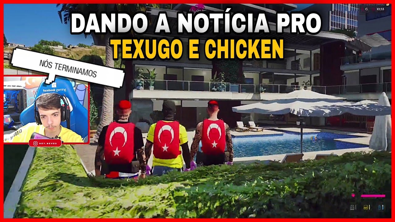 BK DANDO A NOT&Iacute;CIA DO TERMINO PRO TEXUGO E O CHICKEN &bull; GTA RP