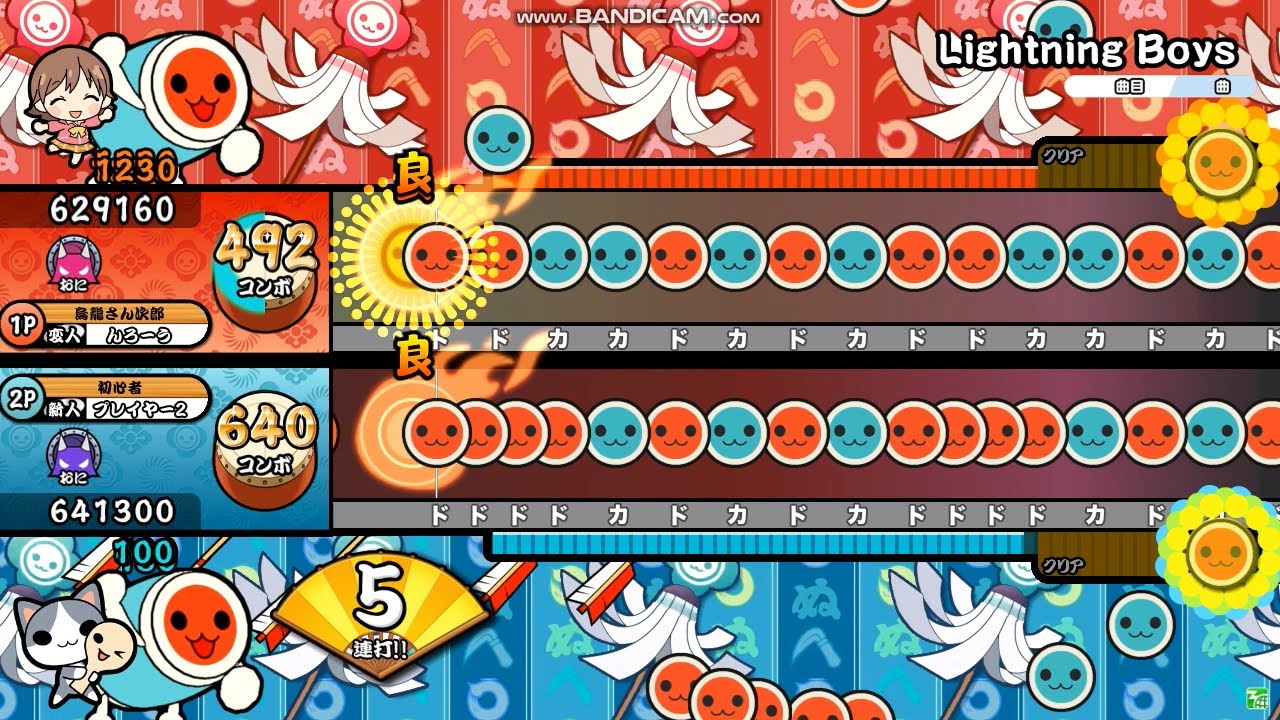 【裏譜面配布あり】 Lightning Boys / さだきち 【本家譜面】【表裏同時再生】【OpenTaiko/太鼓さん次郎】