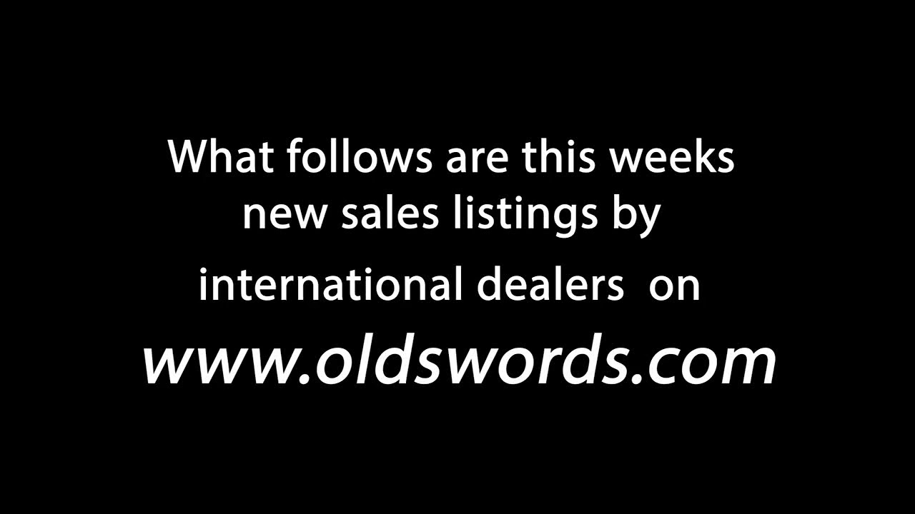 New items listed for sale during the past week. (5th July 2025)