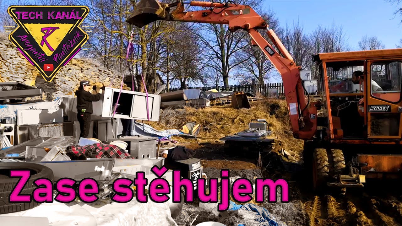 🏡Barák a stěhování nerezu bagrem 😈 našel jsem kávovar ☕