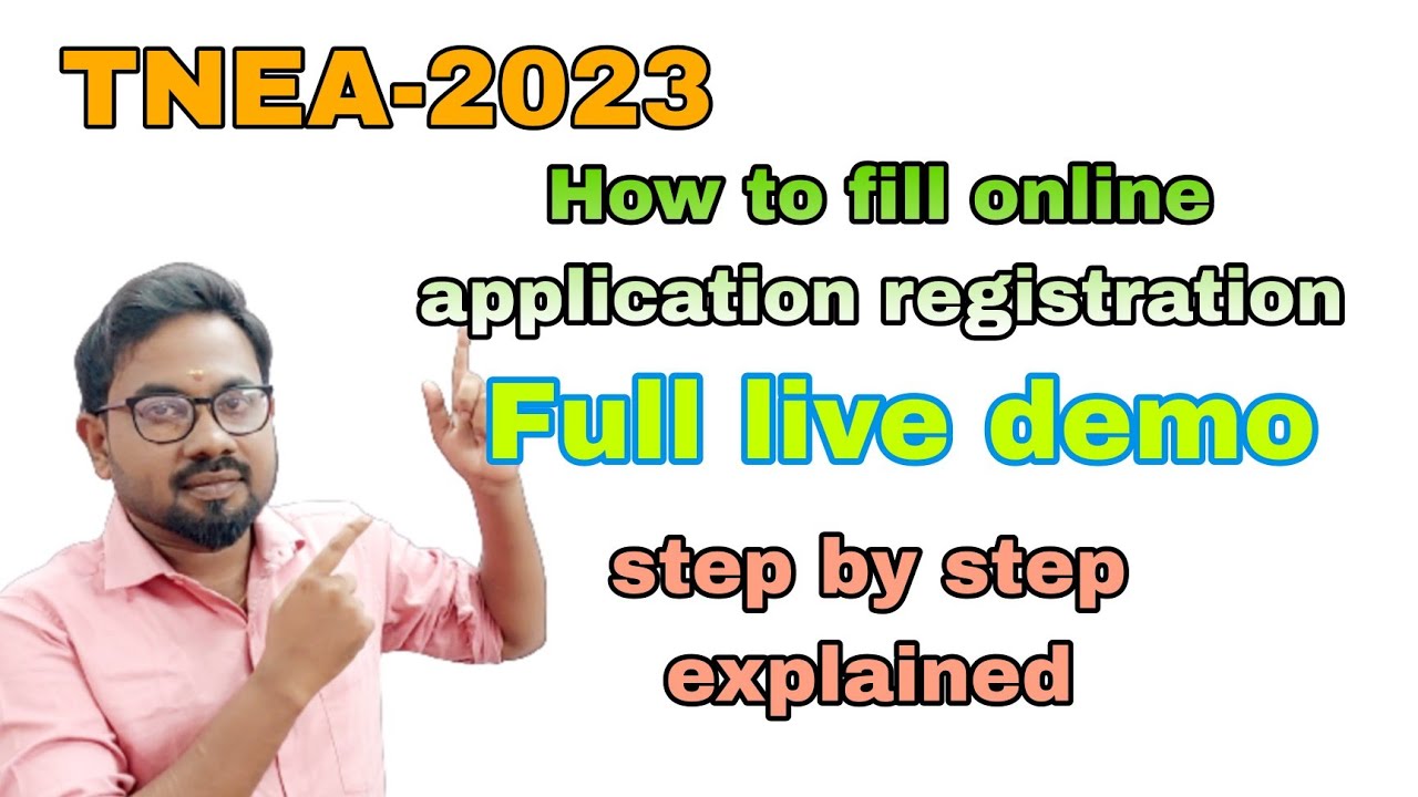 TNEA-2023 | online application Registration full live demo | step by step explained