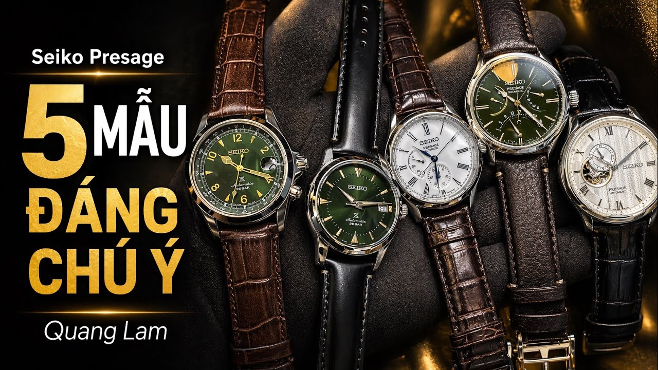 [ Dịp cuối năm ] 5 mẫu đồng hồ Seiko dây da thịnh hành nhiều người yêu thích giá tốt cuối năm