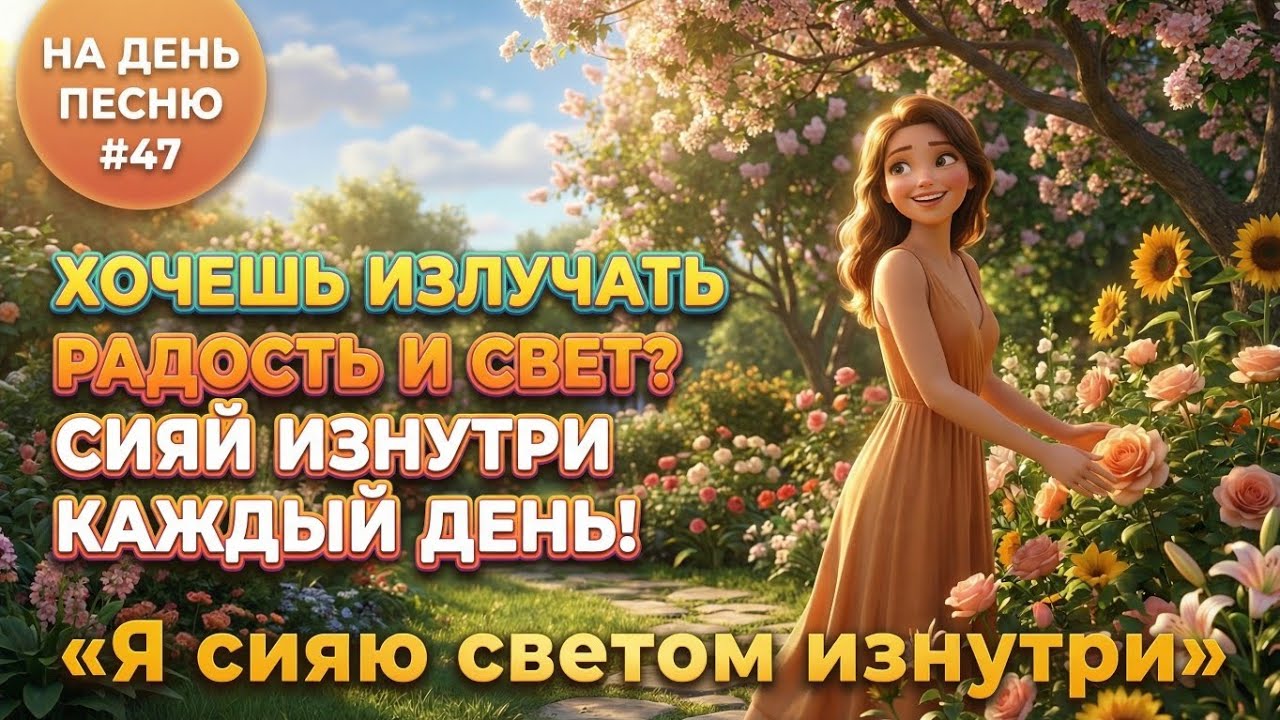 НА ДЕНЬ ПЕСНЮ #47 | Светлая ПЕСНЯ-АФФИРМАЦИЯ для любви к себе | 