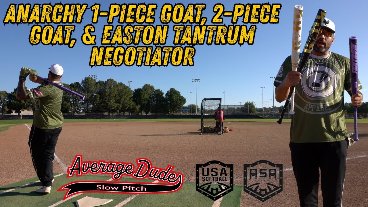 Anarchy 1-Piece GOAT, 2-Piece GOAT, & Easton Tantrum Negotiator | USA/ASA Slowpitch Bat Review